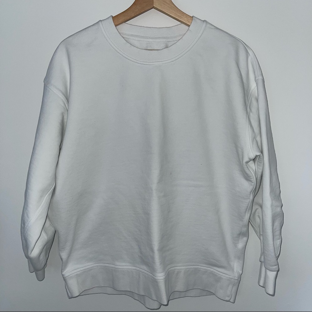 Lululemon Perfectly Oversized Crew Sweatshirt 8 White - Picture 8 of 9